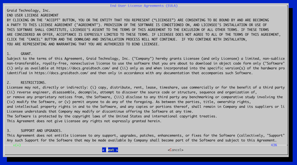 Correct Driver Installer License Review Screen