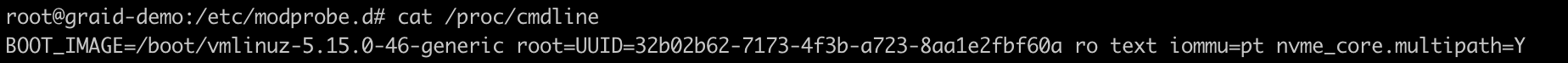 Ubuntu GRUB cmdline Example